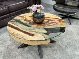 Runder Massivholz Wohnzimmertisch „Eternia“ Runder Massivholz Wohnzimmertisch "Eternia"