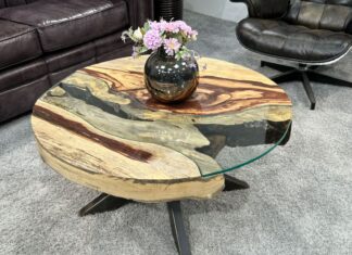 Runder Massivholz Wohnzimmertisch „Eternia“ Runder Massivholz Wohnzimmertisch "Eternia"