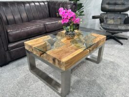 Kleiner Couchtisch „Wild „Landscape“ 80 cm Kleiner Couchtisch Wild Landscape 80 cm