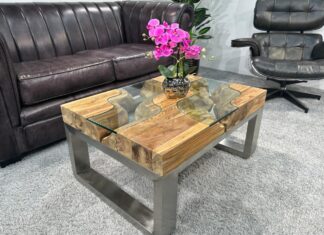 Kleiner Couchtisch „Wild „Landscape“ 80 cm Kleiner Couchtisch Wild Landscape 80 cm