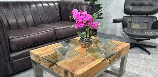 Kleiner Couchtisch „Wild „Landscape“ 80 cm Kleiner Couchtisch Wild Landscape 80 cm