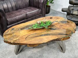 Hochwertige ovale Couchtische von GERKEN Wohndesign Ovaler Couchtisch aus Holz