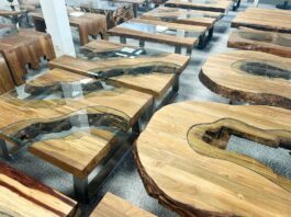 Mesas de café hechas a mano de madera maciza Mesas de café hechas a mano