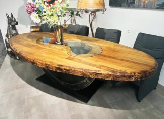 Ovale Esszimmertische aus Massivholz Ovaler Esszimmertisch