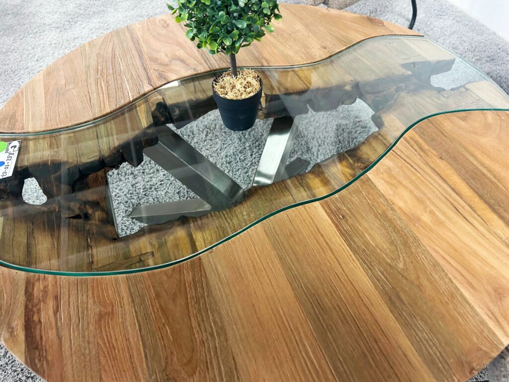 Hochwertige Couchtische aus Holz Rustikaler Designer Couchtisch