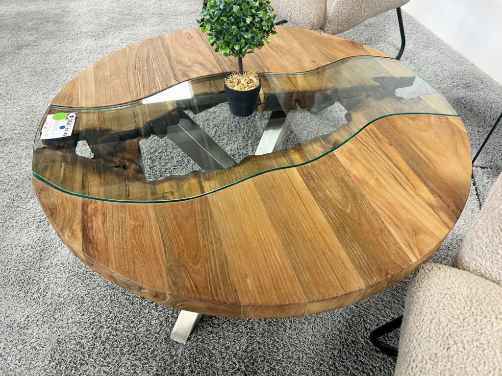 Hochwertige Couchtische aus Holz Wohnzimmertisch Holz rund