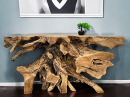 Buffet en bois de racine ROOTS 150 cm Buffet en bois de racine