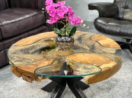 Runder Wohnzimmertisch „Sunrise“, Durchm. 80 cm Runder Wohnzimmertisch mit Durchmesser 80 cm