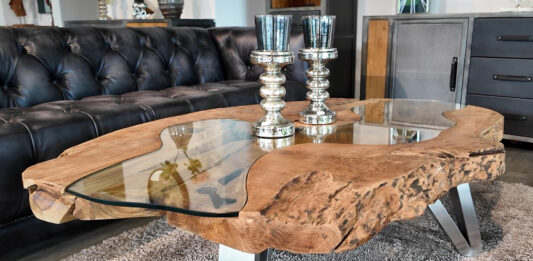 Table basse en rondin d'arbre Table basse en rondin d'arbre