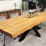 Bezahlbarer großer Esstisch „Atlanta“ aus recyceltem Holz