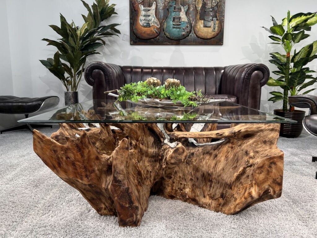 Couchtisch aus Baumwurzel ROOTS Massive Baumwurzel Wohnzimmertisch