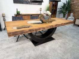 Massivholz Esstisch DEEP ISLAND 250 cm Massivholz Esstisch 250 cm Deep Island