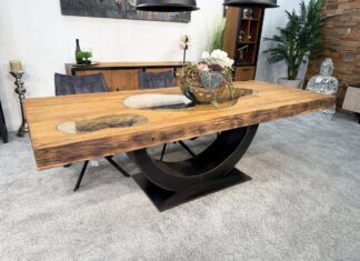 Massivholz Esstisch DEEP ISLAND 250 cm Massivholz Esstisch 250 cm Deep Island