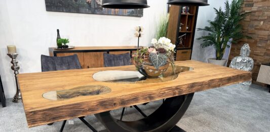 Table à manger en bois massif DEEP ISLAND 250 cm Table à manger en bois massif 250 cm Deep Island