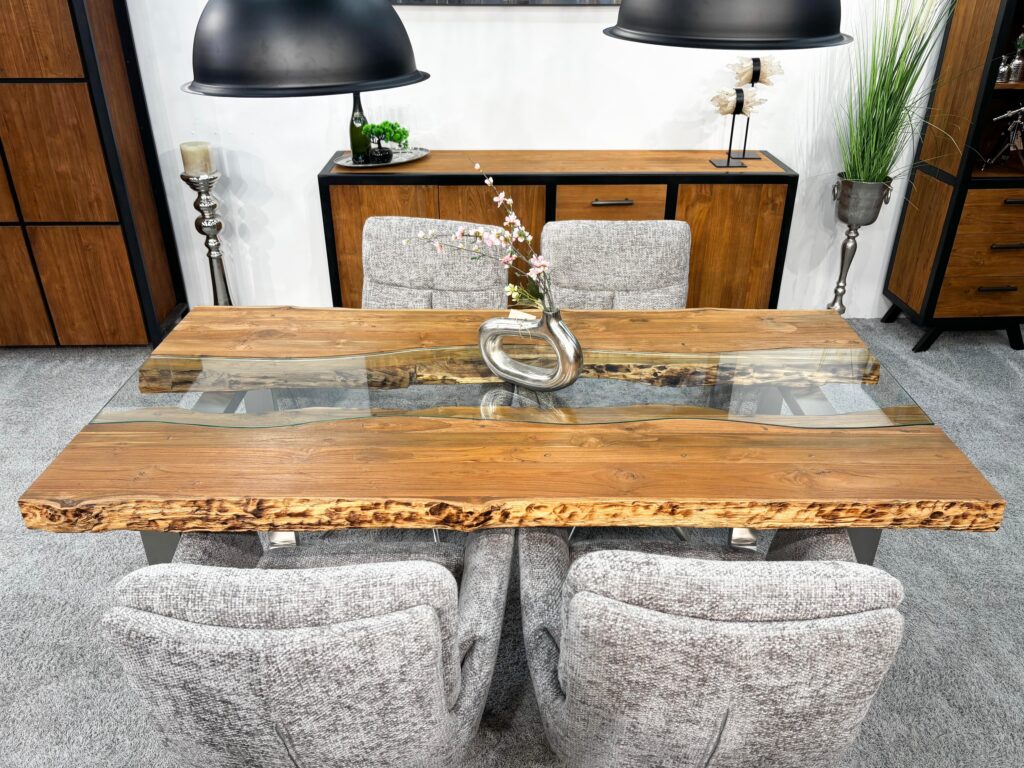 Massivholztisch Old Elements eckig