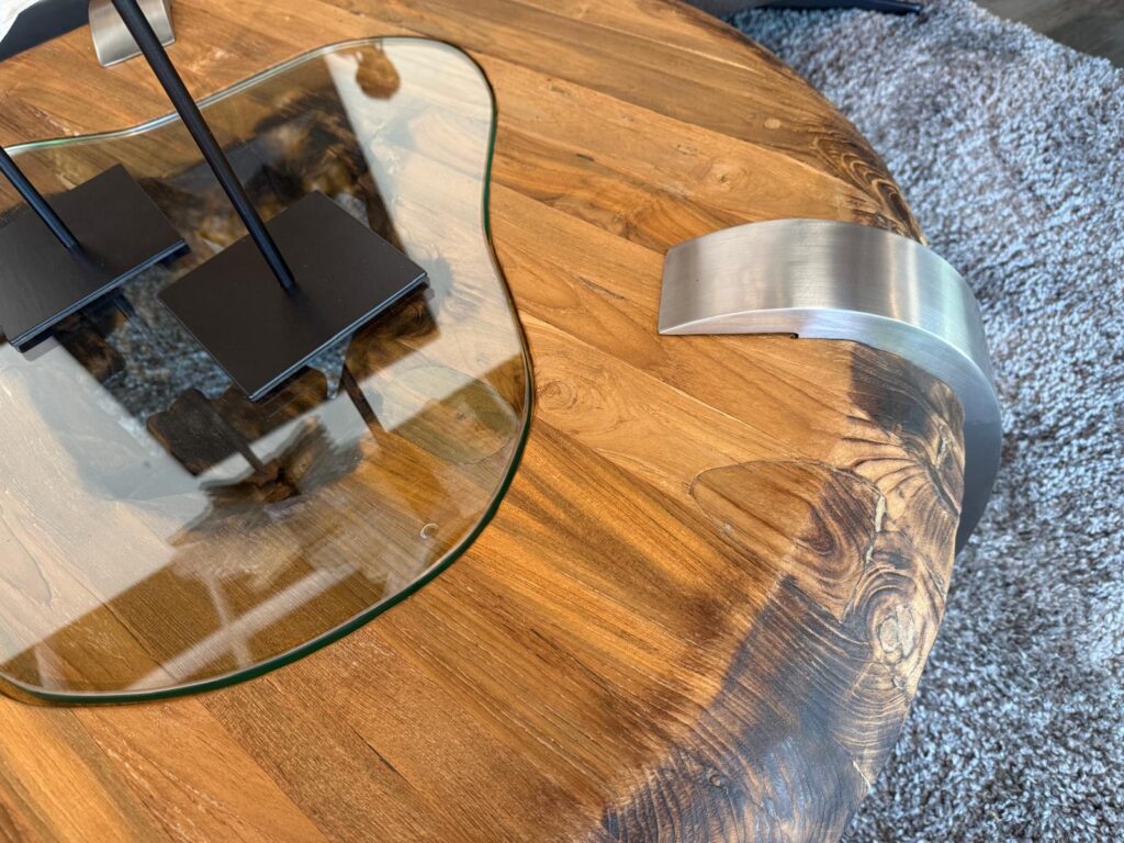 Couchtisch rund CLASH aus Holz Runder Couchtisch Clash