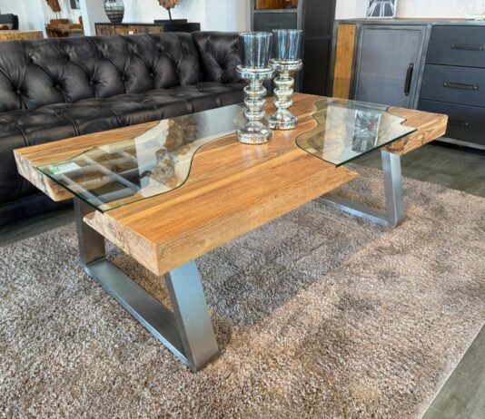 Square living room table WILD LANDSCAPE 140 cm Angular living room table WILD LANDSCAPE