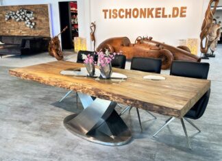 Massiver Design Esstisch Design Esstisch aus Holz