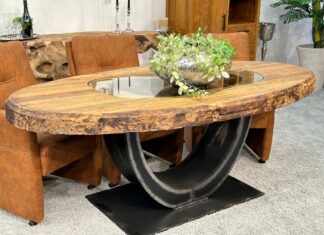 Ovale Esstische aus Holz im Industriedesign Ovale Esstische