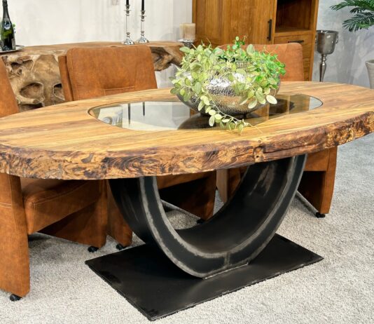 Ovale Esstische aus Holz im Industriedesign Ovale Esstische