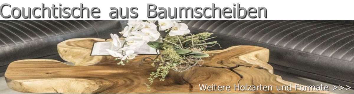 Wohnzimmertische aus Baumscheiben