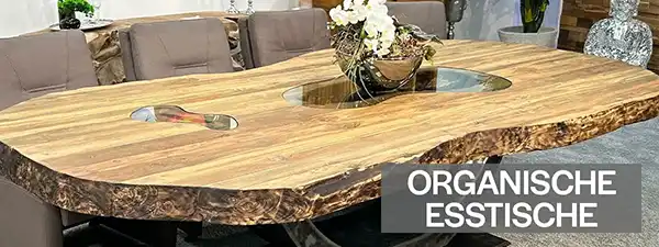 Entdecken Sie handgefertigte Esstische in organischer Form aus massivem Holz. Lebendige Linien, natürliche Strukturen und einzigartige Unikate. Jetzt alle Modelle bei Der Tischonkel ansehen.