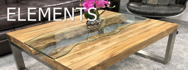 Couchtisch Elements Design aus recyceltem Holz