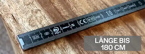 Mit einem Esstisch 180 cm hast Du Platz für 6-8 Personen. Äußerst massiv & stilvoll vielseitig einsetzbar als Esszimmertisch, Massivholztisch oder Küchentisch