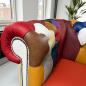 Preview: Sessel 1-Sitzer Chesterfield aus buntem Leder