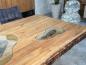 Preview: Design Massivholztisch aus recyceltem Altholz "Deep Island"
