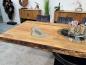 Preview: Design Massivholztisch aus recyceltem Altholz "Deep Island"