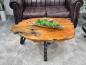 Preview: Sofatisch aus Baumscheiben Lakeside massiv Holz