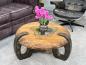 Preview: Sofatisch aus echtem Teakholz rund 80cm