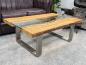 Preview: Echtholz Wohnzimmertisch Old Elements 120 x 80 cm