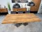 Preview: Eckiger Holztisch für das Wohnzimmer 220 cm