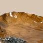 Preview: Holzschale Ailice aus Teakholz mit schwarz/silbernem Rand
