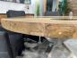 Preview: Außergewöhnlicher runder Esstisch aus Holz mit Edelstahl Eternia
