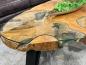 Preview: Baumstamm Couchtisch Lakeside mit Glas 120 cm