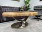 Preview: Bonsai coffee table with wood top and stainless steel base
