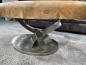 Preview: Coffee table with wooden top and stainless steel base, oval base