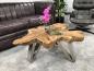 Preview: Baumstamm-Wildkante-Teak-Natur-Couchtisch