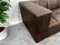 Preview: Couch-2-Sitzer-Madrid-aus-Echtleder-mit-Aluminium-im-Aviator-Design