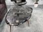 Preview: Couchtisch-Set  "Stone Age" aus versteinertem Holz