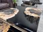 Preview: Couchtisch-Set aus versteinertem Holz "Stone Age"