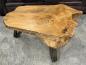 Preview: Couchtisch aus Baumstamm, natürliche Holzmaserung