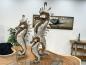 Preview: "Seepferdchen " aus Teakholz mit Applikationen aus Aluminium (Größe L, Höhe ca. 100 cm)