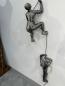 Preview: Skulptur / Dekofigur "Seilkletterer" ca. 200 cm Gesamthöhe aus Aluminium