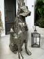 Preview: Skulptur Hund aus Eisen 120 cm