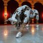 Preview: Stier-aus-Holz-mit-Aluminium-
