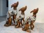 Preview: Deko Sitzender Hund 100 cm aus Holz und Aluminium
